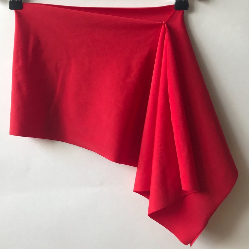 NWT Submarine Red Asymmetrical Swimsuit Cover Up Skirt Girls 4 4T NEW Lycra